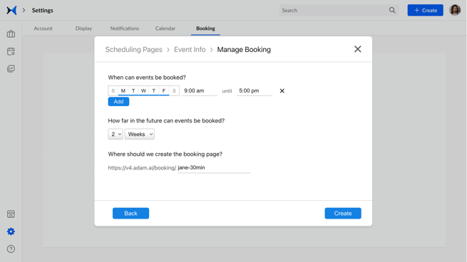 Booking - create 2-min