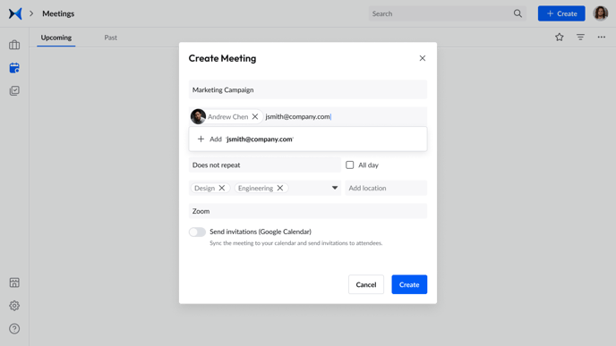 Create Meeting add guest-min