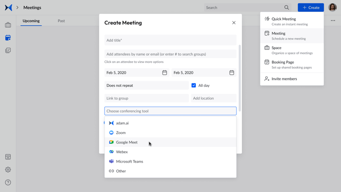 Create Meeting google meet-min