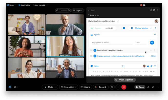 Webex App and adam.ai